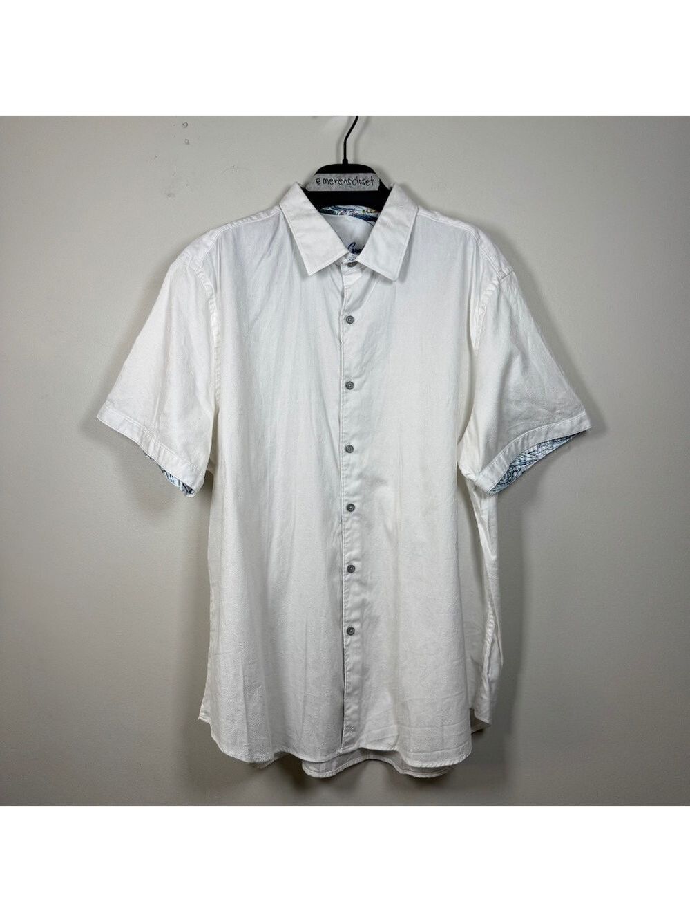 Robert Graham White Short Sleeve Shirt 3XL